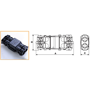 5625/415 - 4 Ways IP68 Waterproof Junction Boxes/Connectors