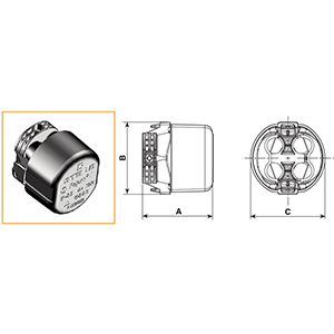 5693 - 3 Ways IP68 Waterproof Junction Boxes/Connectors