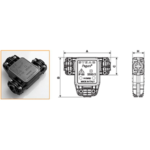 5695/3 - 3 Ways IP68 Waterproof Junction Boxes/Connectors