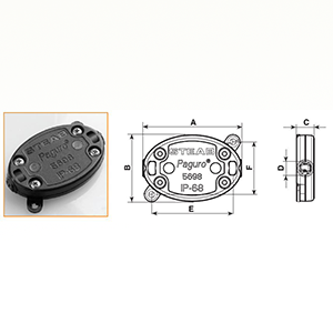 5698 - 3 Ways IP68 Waterproof Junction Boxes/Connectors