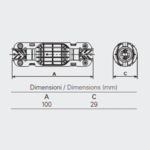 5650 - 2 Ways IP68 Waterproof Junction Connectors