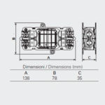 5660/4/2 - 4 Ways IP68 Waterproof Junction Boxes/Connectors